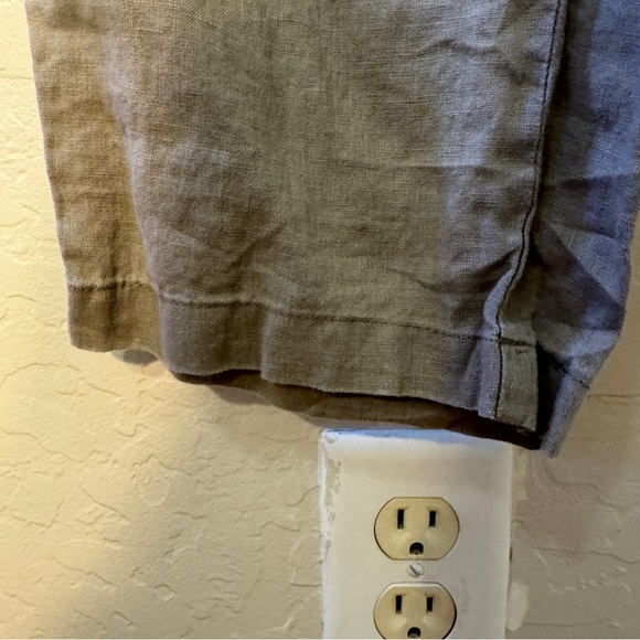 H&M Khaki Regular Linen Lounge Pants - Picture 3 of 6